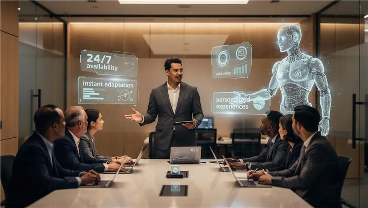 AI Voice Agent in a meeting room