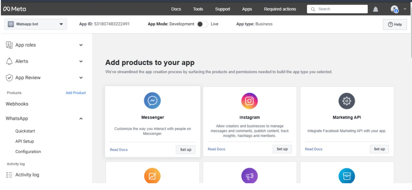 [Screenshot Placeholder – Add WhatsApp Product Screen]