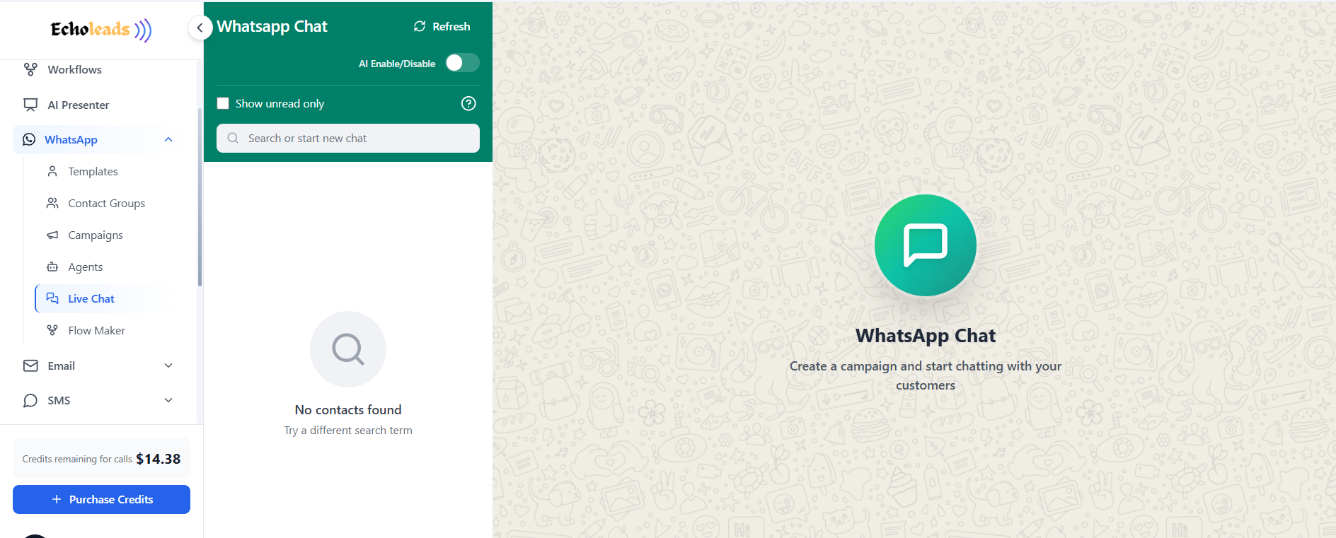[Screenshot Placeholder – Live Chat Dashboard]